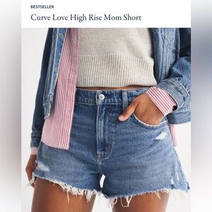 Abercrombie & Fitch Curve Love Hi Rise Mom Short Size 33 / 16